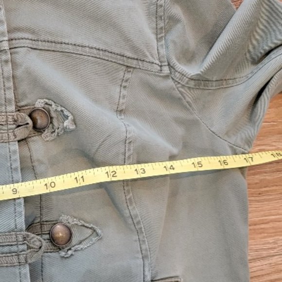 Hollister Camo Green Moto Biker Style Cropped Streetwear Y2K Jacket - Size M - Picture 10 of 12